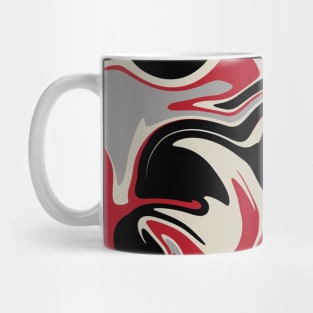 Spill - Red, Grey, Black and Bone White Mug